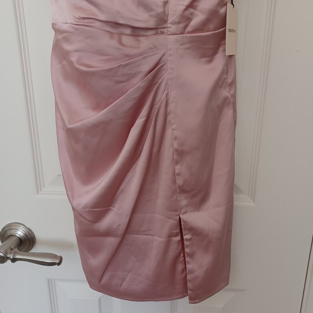 Superdown Kimora Satin Mini Dress Blush Pink XS NWT - Picture 6 of 13